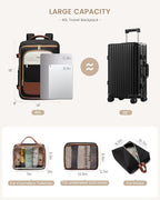 LOVEVOOK 40L Travel Backpack Carry on Flight Approved, Personal Item Bag with 3 Packing Cubes, Travel Backpack for Women Fits