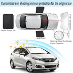 3PCS Car Window Shades Front Windshield Sun Shade Foldable Window Shade Custom Fit for 2015-2020 2016+Honda Fit Accessories Car Shades for Front Windows Anti-UV Rays Block Heat