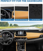 FIILINES Dash Cover for Nissan Rogue 2021-2025 (Not Fit Nissan Rogue Sport/SL/Platinum), Dashboard Mat Cover Sunshade Nonslip