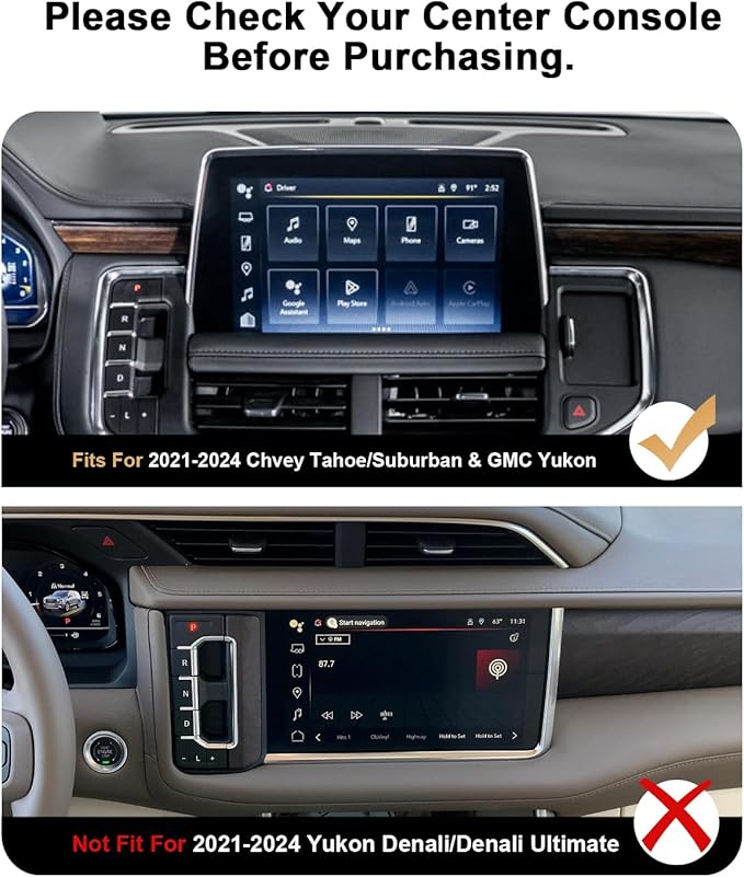 ECOZEN 2021-2024 Chvey Tahoe/Suburban & GMC Yukon Dash Console Organizer Tray - Behind Screen Organizer For 2021-2024 Tahoe/Suburban/Yukon Accessories Dashboard Storage Box Behind Screen