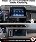 ECOZEN 2021-2024 Chvey Tahoe/Suburban & GMC Yukon Dash Console Organizer Tray - Behind Screen Organizer For 2021-2024 Tahoe/Suburban/Yukon Accessories Dashboard Storage Box Behind Screen