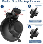Dash Cam Mount, Suction Cup Mount,Windshield and Dashboard Suction Cup Mount Camera Mount,For ROVE R2-4K,CHORTAU Dash Cam,Screw Connectors Are Suitable For Most Dash Cam, DVR, GPS and Sports Camera