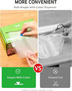Syntus 6" x 100' Food Vacuum Seal Roll Keeper with Cutter Dispenser, Commercial Grade Vacuum Sealer Bag Rolls, BPA Free Food 