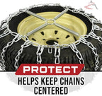 The ROP Shop Set of 2 Tire Chain Tensioners Universal for ATV/UTV, Lawn & Garden Tractors, Snow Blowers. Fits 13x5x6 to 29x12