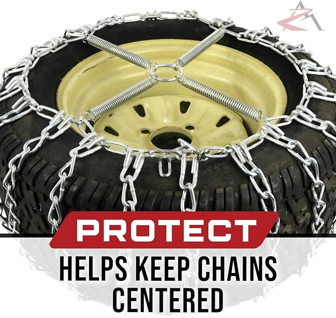 The ROP Shop Set of 2 Tire Chain Tensioners Universal for ATV/UTV, Lawn & Garden Tractors, Snow Blowers. Fits 13x5x6 to 29x12