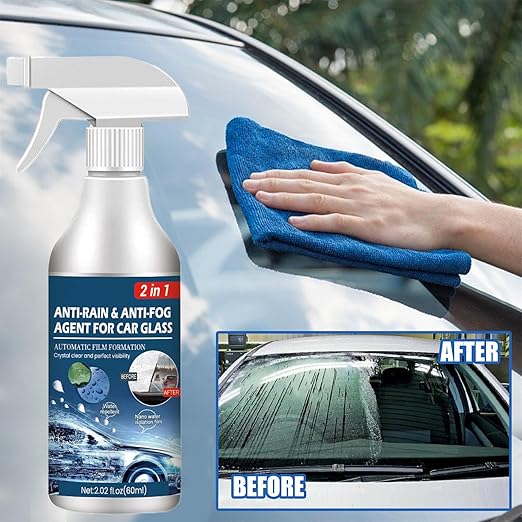 60ml Anti Fog Spray for Windshield, 1/2/3/5 Car Glass Waterproof Coating Agent, Auto Rain Agent Spray, Anti Fog Rain Preventi