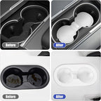 frani Cup Holder Set (2-Piece) Compatible with Tesla Model Y 2021-2026 & Juniper Refresh - Premium Silicone Inserts for Cente