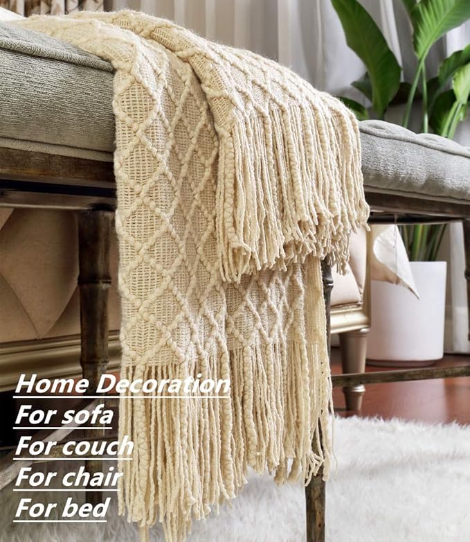 CREVENT Home Decor Rustic Couch Sofa Chair Bed Throw Blanket, Soft Warm Cozy Light Weight for Travelling in Spring Summer (50