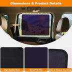 Square Baby Car Window Shades for Rear Side Windows - 2 Pack Easy Stick Rear Side Window Sun Shade That Stay in Place, Glare & UV Blocker Car Window Covers, Privacy Enhancer (20.87" x 13.78")