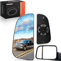 A-Premium Left Driver Side Lower Mirror Glass - Compatible with 2009-2024 Dodge Ram 1500 2500 3500 - Towing Mirror Convex with Rear Mounting Bracket, Replace# 68067731AA