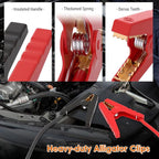 Jumper Cables for Car with Adapter Compatible with Milwaukee M12 12V Batteries, Silicone Wire 8AWG 2FT Alligator Clips Automotive Jump Starter Jumper Cables for Jump Starting Car or Tool Batteries
