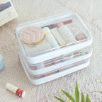 CoiiJoii 6PCS Clear Hard Shell Zipper Case,Portable Cosmetic Bag with Zipper,Kid's Toy Storage Organizer Bins,Hard Plastic Ca