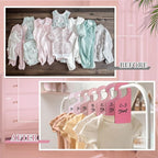 Patelai 14 Pcs Blank Wooden Clothing Rack Divider with Marker Pen Closet Blank Organizers Hanger Separators Hanging Closet Di
