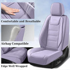 Coverado Car Seat Covers Full Set, Seat Covers for Cars, Car Seat Protector Waterproof, Leather Cushion, Universal Car Interi