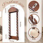 Wonderjune Wooden Hat Racks for Baseball Caps, Wall Mounted Baseball Cap Display Racks, Vertical Hat Storage Organizer, Doubl