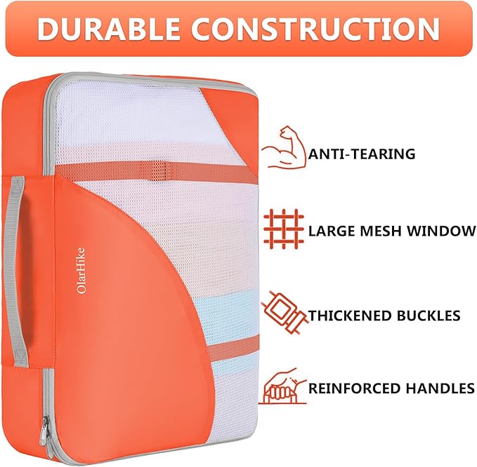 8 Set Packing Cubes for Travel, Gifts for Women Mom,Anti-Tearing Suitcase Organizer for Luggage with Shoe & Hanging Toiletry 