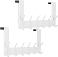WEBI Over The Door Hook White,Over The Door Towel Rack,Door Hanger,Door Coat Towel Hanger,Door Coat Rack for Hanging Clothes,