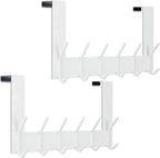WEBI Over The Door Hook White,Over The Door Towel Rack,Door Hanger,Door Coat Towel Hanger,Door Coat Rack for Hanging Clothes,