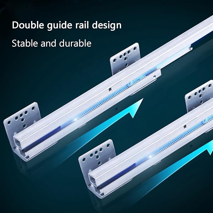 Pull-Out Clothes Rail, Extendable Clothes Hanger, Bearing 35kg, Closet Clothes Rod, Damping Double Slide Rail, Valet Rod (Col