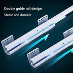 Pull-Out Clothes Rail, Extendable Clothes Hanger, Bearing 35kg, Closet Clothes Rod, Damping Double Slide Rail, Valet Rod (Col