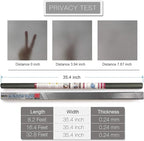 HIDBEA Frosted Window Privacy Film - Non Adhesive Static Cling Glass Stickers Sun UV Blocking Heat Control Door Covering Decals for Home Office, Frosted Gray, 35.4 x 98.4 Inch
