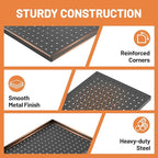 Ultrawall 4 Pack Metal Peg Board Panels with Hooks, Pegboard Wall Tool Organizer for Garage, 84pcs Peg Board with Accessories