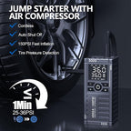 Car Battery Jump Starter with Air Compressor - 4500A 150PSI Portable Car Jump Starters (All Gas/10L Diesel) with Tire