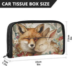 Car Tissue Holder Car Visor Organizer Tissue Box Holder for Car Sun Visor Organizer with Car Vehicle Accessories Essentials Interior for Women Men Fox Bunny Holly Fruit Beige