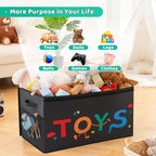 Large Toy Box, 83L Sturdy Collapsible Storage with Lid, 25"x13"x16" Kids Storage Organizer, Toy Chest Bin Baskets for Boys Gi