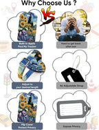 Luggage Tags Built-in Anti-Loss Tracker, Luxury Leather Luggage Tags for Suitcase, Travel Bags, Backpacks, Travel Organizer f