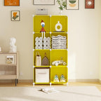 AWTATOS Cube Storage Organizer, 8 Cube Closet Organizers and Storage, DIY Stackable Bookshelf Plastic Clothes Organizer Shelv