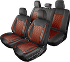 LINGVIDO Car Seat Covers Full Set (5 Seats) - Premium Perforated Nappa Leather, Waterproof Shield, Omni-Adapt Fit SUVs Sedans