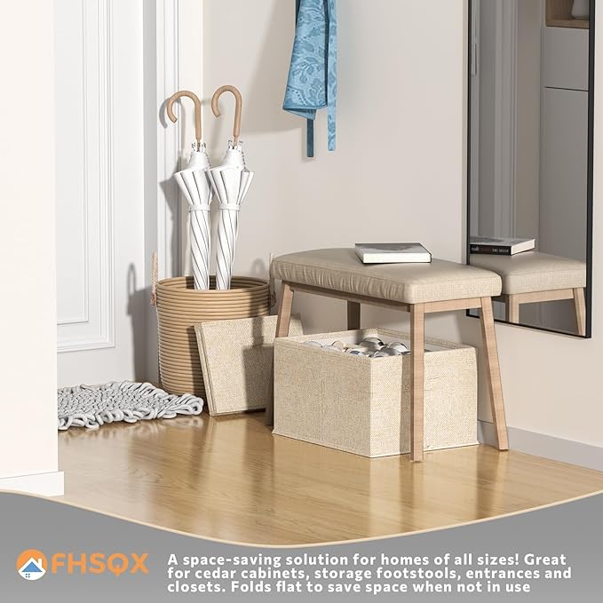 FHSQX 2 Pack Shoe Organizer for Closet,Foldable Shoe Organizer,Fits up to 24 Pairs,Storage Containers With Bottom Support for