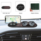 lasuroa Multifunctional Car Anti-Slip Mat with Phone Holder, 360°Rotatable Mobile Phone Holder Anti Slip Pad for Car Dashboar