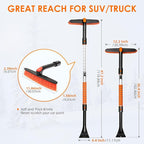 AstroAI 47.2" Ice Scrapers & Ski Mask Balaclava for Cold Weather Black