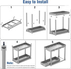2 Pack Pull-Out Storage Organizers, Under Sink Organizer and Storage for Bathroom & Kitchen,Multi-Purpose Under Cabinet Organ