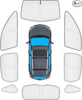 KMF 8pcs Thicken Sun Shades for Porsche Cayenne 2019-2025 Accessories,Full Car Window Covers Sunshade for Windshield Side Rear, UV Block and Protect Privacy Blackout for Car Camping