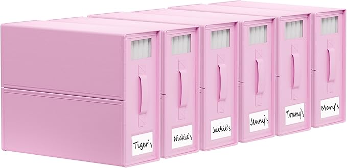 SheetCube Bed Sheet Organizers and Storage 6 Pack, Foldable Linen Closet Organizer with Window and Label, Bedding Folder Stor
