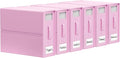 SheetCube Bed Sheet Organizers and Storage 6 Pack, Foldable Linen Closet Organizer with Window and Label, Bedding Folder Stor