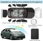 TINGLU Window Shades for Toyota Prius Hatchback 2010-2015 (Not for Prius C or Prius V) 10PCS Accessories Full Windows Rear Triangular Windshield Sun Shade Sun UV Rays Privacy Protection for Camping