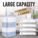 TAILI 12 Pack Vacuum Storage Bags, Jumbo Cube 31x40x15 Inch, Extra Large Vacuum Seale Bags for Comforters Blankets, Bedding, 