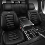 CAR PASS 3D Foam PU Leather Car Seat Covers, Universal Seat Covers Full Sets for Trucks SUV Sedan Automotive Seat Covers Armr
