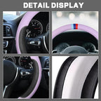 Cxtiy Steering Wheel Cover for BMW X1 X2 X3 X4 X5 X6 330i 530i 740i iX1 iX3 i4 i5 M3 M5 (Purple, Standardized(14.5'-15'))