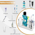 Toothbrush Holders for Bathrooms, Carbon Steel Tooth Brushing Holder Electric Toothbrush and Toothpaste Organizer Bathroom Ac