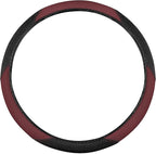 BDK Steering Wheel Cover -SootheGrip MassageTouch - Comfort Massage Grip - Protection and Control- Black & Burgundy