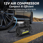 Car Emergency Safety Kit Bag with Portable Air Compressor, Jumper Cables,First Aid Kit, Tire Pressure Gauge, Auto Vehicle Saf