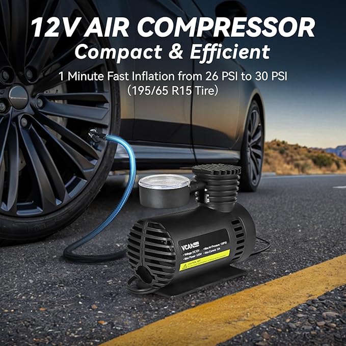 Car Emergency Safety Kit Bag with Portable Air Compressor, Jumper Cables,First Aid Kit, Tire Pressure Gauge, Auto Vehicle Saf