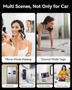 2026 Upgraded Vacuum Magnetic Car Phone Holder [89+LBS Suction/2800gf Magnet], Suction Cup Phone Mount, Ultra-Strong Magnetic Stand for Car/Mirror/Gym/Kitchen/iPhone17 16 15 14 13 12, Silver