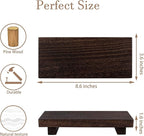 zoocatia Small Wood Tray Pedestal Stand Farmhouse Bathroom Decor Decorative Wooden Riser Kitchen Soap Dish Holder for Vanity,