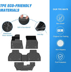 Nilight TPE Floor Mats for BMW X7 7 Seats 2019 2020 2021 2022 2023 2024 2025 2026 All Weather Custom Fit Heavy Duty Floor Liners